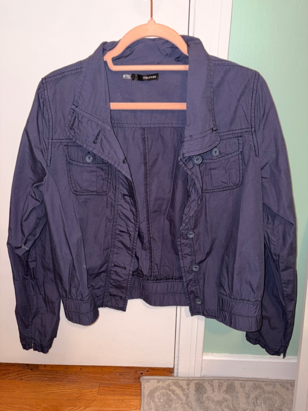 Maurices Navy Utility Jacket with Button Flap Pockets